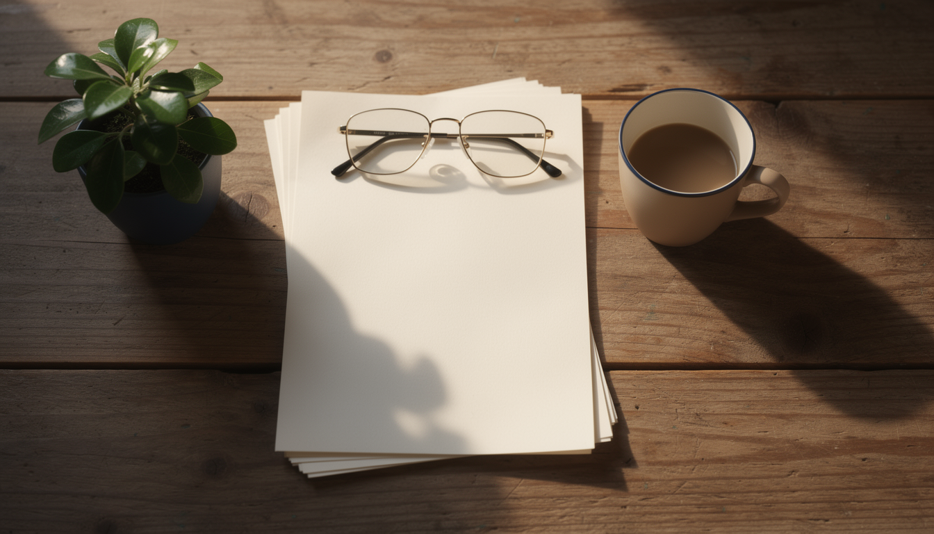 A Social Security Administration statement on a kitchen table with reading glasses in warm light